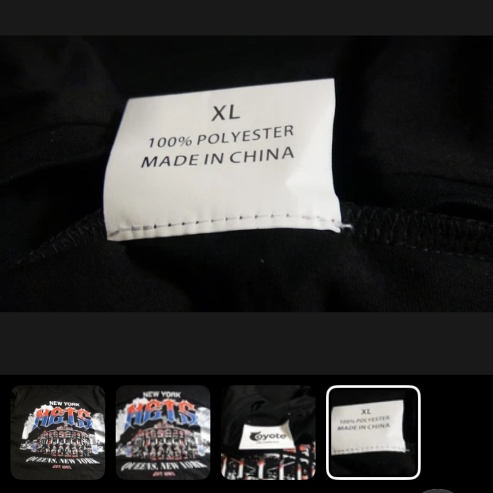 Black New York Mets Long Sleeve Tee - Picture 5 of 5